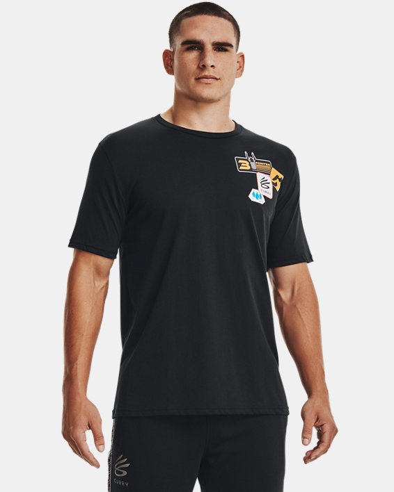 Men's Curry Graphic Short Sleeve T-Shirt, Black, pdpMainDesktop image number 0